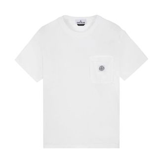 Stone Island Fissato Treatment Tee - Heren - T-shirts - Wit - S - Katoen - Tops