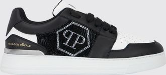 Philipp Plein Sneakers Hexagon Royale in pelle con logo Hexagon di strass