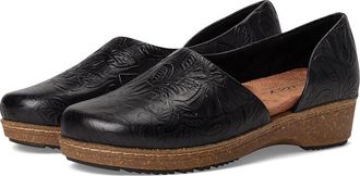 Softwalk Addie Womens Shoes Black Floral : 10.5 WW (EE), Leather