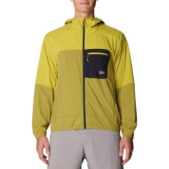 Mountain Hardwear Wind Veil Hooded Jacket in Bright Fatigue/Lucky Chard at Nordstrom, Size Xx-Large