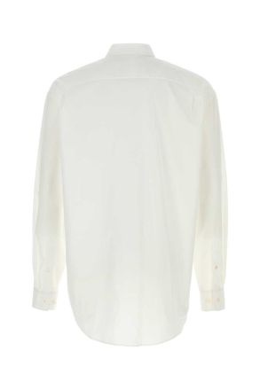 The Row Mens White Poplin Nilo Shirt Exterior: Cotton Camicie