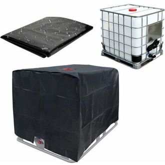 OEM Funda Protectora Ibc Para Dep&oacute;sito De Agua De 1000 L, Cubierta Para Dep&oacute;sito Ibc, Dep&oacute;sito De Agua De Lluvia (negro), 120 &times; 100 &times; 116