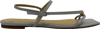 Aeyde Ella Toe-Post Sandals in Grey Leather