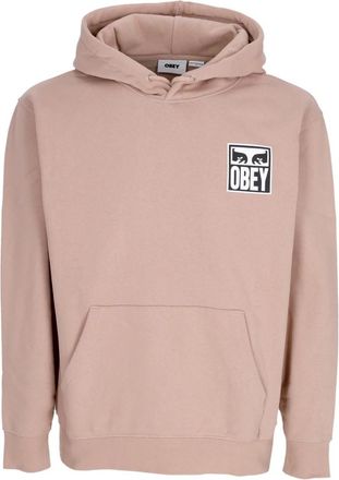 Obey Iconische Hoodie in Warm Taupe - Heren - Hoodies - Roze - XL - Katoen - Hoodies & sweatvesten