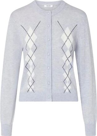 Liu Jo Sweater Ballantyne - Dames - Vesten - Grijs - XL - Wol - Truien & Vesten