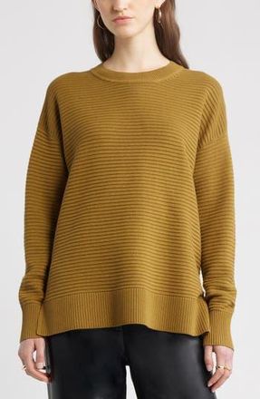 Nordstrom Cotton & Cashmere Ottoman Sweater in Olive Estate at Nordstrom Rack, Size X-Small