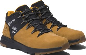 Timberland Schn&uuml;rboots TIMBERLAND SPRINT TREKKER MID LACE UP WATERPROOF SNEAKER, Herren, Gr. 43,5, gelb (wheat, schwarz), Leder, Synthetik, Schuhe Schn&uuml;rboots, W
