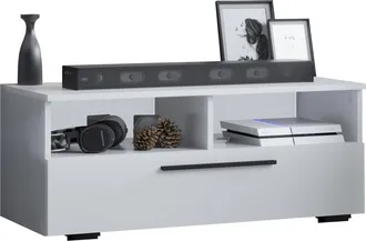 ebuy24 Muebles Tv Vcm Lowboard Armario Tv Con Suficiente Espacio De Almacenamiento Dimensiones Al. 39 X An. 95 X T. 40 Cm Fernseh Muebles - Arila L (blanco)