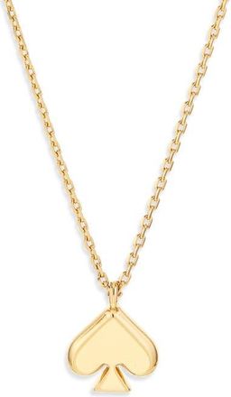 Kate Spade New York mini spade pendant necklace in Gold at Nordstrom