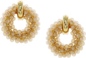 Olivia Welles Isadora Wreath Earrings in Gold /Pink at Nordstrom Rack