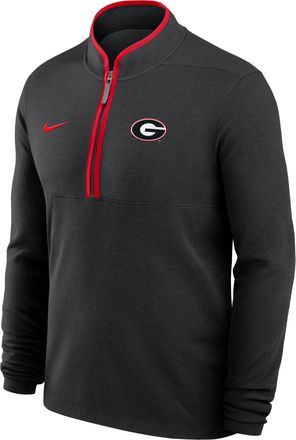 Nike Georgia Victory Nike Mens Dri-FIT College 1/2-Zip Long-Sleeve Top in Black | 0443053YNGB-APS
