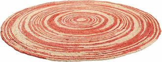 Wanderlust Deco Alfombra redonda de yute naranja d120x1h cm