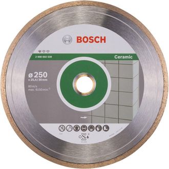 Bosch Professional 1 X Disco Tronzador De Diamante Standard For Ceramic, Para Piedra, Azulejos, Cer&aacute;mica, &Oslash; 250 X 30+25.40 X 1.6 X 7 Mm, Accesorios Para Cor