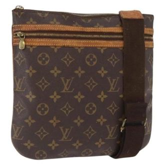 Louis Vuitton Pre-owned Cross Body Bags, female, Brown, Size: ONE SIZE Pre-owned Canvas Cross Body Bag
