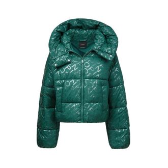 Pinko Winter Jackets, female, Green, Size: S Infuso Quilted Jacket