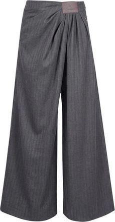 Souvenir Pantaloni Wide Leg - - Trousers - Donna - Grigio - L