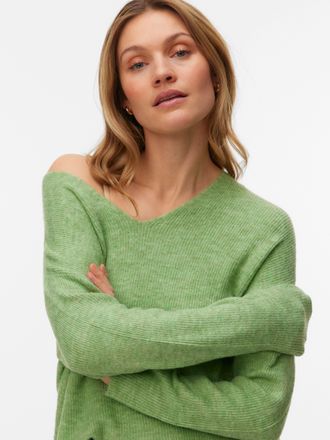 Vero Moda VMCREWLEFILE LS V-NECK BLOUSE NOOS