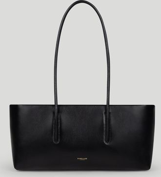 DeMellier The Stockholm Shoulder in Black Fine Grain Leather Shoulder bag