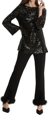 Tyler Böe Sequin Blouse In Black