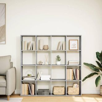 Berkfield Home Classic Book Cabinet Concrete Grey 137.5x29x137.5 cm Engineered Wood