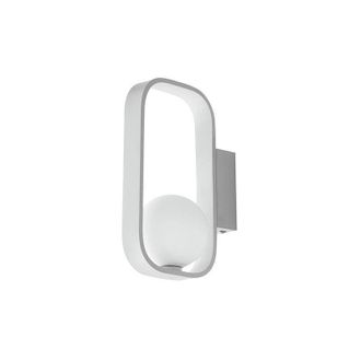 Luce-Ambiente-Design aplique Roxy en Aluminio y Vidrio Blanco Satinado