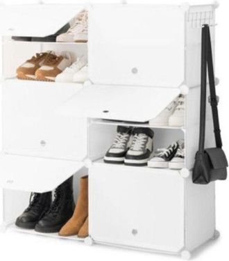 InnovaGoods Gama-zapatillas - Levoux - Modular - Blanco - 20 Pares - Port&aacute;til Y Ventilado