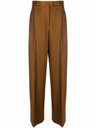 Alberta Ferretti Pantaloni sartoriali a gamba ampia - Marrone
