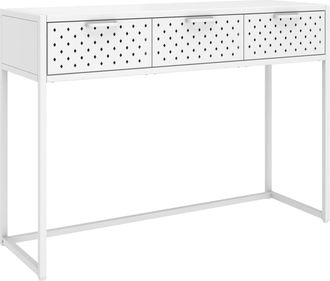 vidaXL Mesa Consola De Acero Blanca 106x35x75 Cm Vidaxl