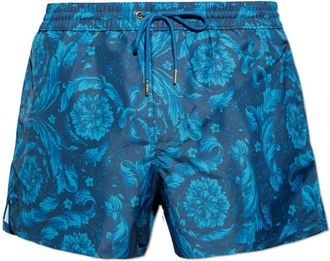 Versace Barocco Zwemshorts - Heren - Strandmode - Blauw - XL - Leer - Badmode