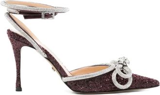 Mach & Mach Double Bow 95 Pumps - Dames - Pumps - Rood - 40 1/2 EU - Leer - Schoenen