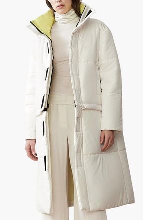 Caalo Reversible Convertible Sustainable Down Coat in Off-White at Nordstrom, Size X-Large