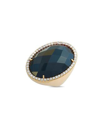 Roberto Coin 18K Rose Gold 0.90 ct. tw. Diamond & Onyx Ring (Authentic Pre-Loved)