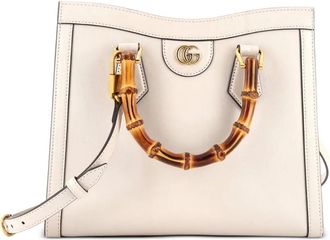 Gucci Diana NM kleine leren shopper met bamboe handgreep - Beige