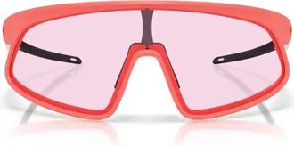 Oakley 49mm RSLV Prizm Rectangle Sunglasses in Matte Paloma/prizm Low Light at Nordstrom