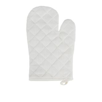 KASANOVA Guanto da forno bianco cotone Slub