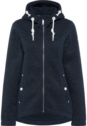 Dreimaster Dreimaster Gebreide fleece jas Dames marine gem