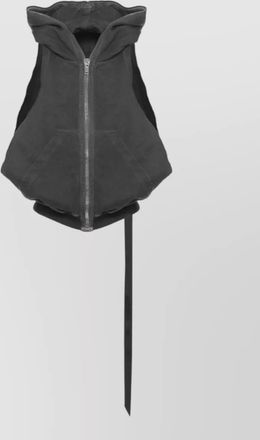 Rick Owens sleeveless cotton hooded jacket