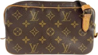 Louis Vuitton Pre-owned Cross Body Bags, female, Brown, Size: ONE SIZE Pre-owned Canvas Cross Body Bag
