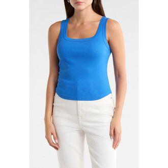 Madewell Brightside Luma Tank in Retro Blue at Nordstrom Rack, Size X-Large