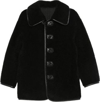 Low Classic Button-fastening Teddy Jacket