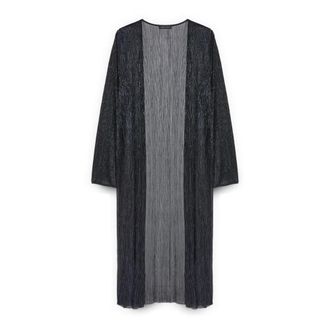 Fiorella Rubino Cardigan coprispalle in pliss&egrave; lurex - - Blouses & Shirts - Donna - Blu - L