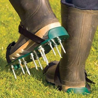OEM Aireador De C&eacute;sped Manual De Acero Garden Mile Con P&uacute;as De 5,7 Cm Y Accesorio Universal Para Zapatos
