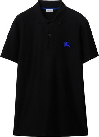 Burberry EKD-embroidered polo shirt - men - Cotton - S - Black