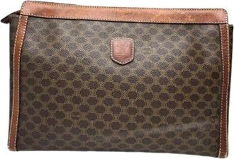 Celine Pre-owned Leather Clutch - Dames - Vintage Clutch - Bruin - ONE Size - Leer - Vintage