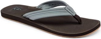 Cobian Mens Anchor Synthetic Leather Strap Flip-Flop Sandals, Blue, 12