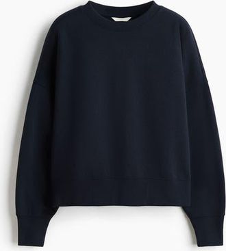 H&M Oversized Sweatshirt in Navy Blue at Nordstrom, Size Xx-Large