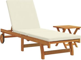 vidaXL Tumbona 2 Pcs Marr&oacute;n 40 X 40 X 40cm Madera Maciza De Acacia Vidaxl