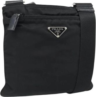 Prada Pre-owned Vintage Nylon Shoulder Bag - Dames - Vintage Schoudertas - Zwart - ONE Size - Nylon - Vintage