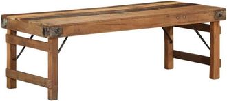 vidaXL Vidaxl - Mesa De Caf&eacute; Marr&oacute;n 110 X 55 X 40 Cm Madera Maciza Reciclada