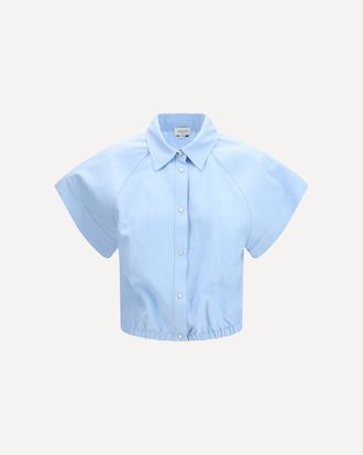 Jacob Cohen Short-sleeve Shirt in striped viscose and linen canvas Female 40